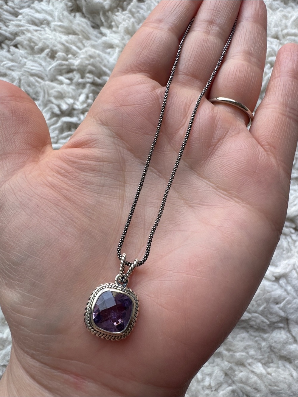 Sterling Silver Amethyst Necklace